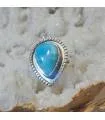 Bague "blue dream" en argent et larimar
