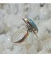 Bague "blue dream" en argent et larimar