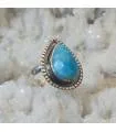 Bague "blue dream" en argent et larimar
