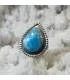 Bague "blue dream" en argent et larimar