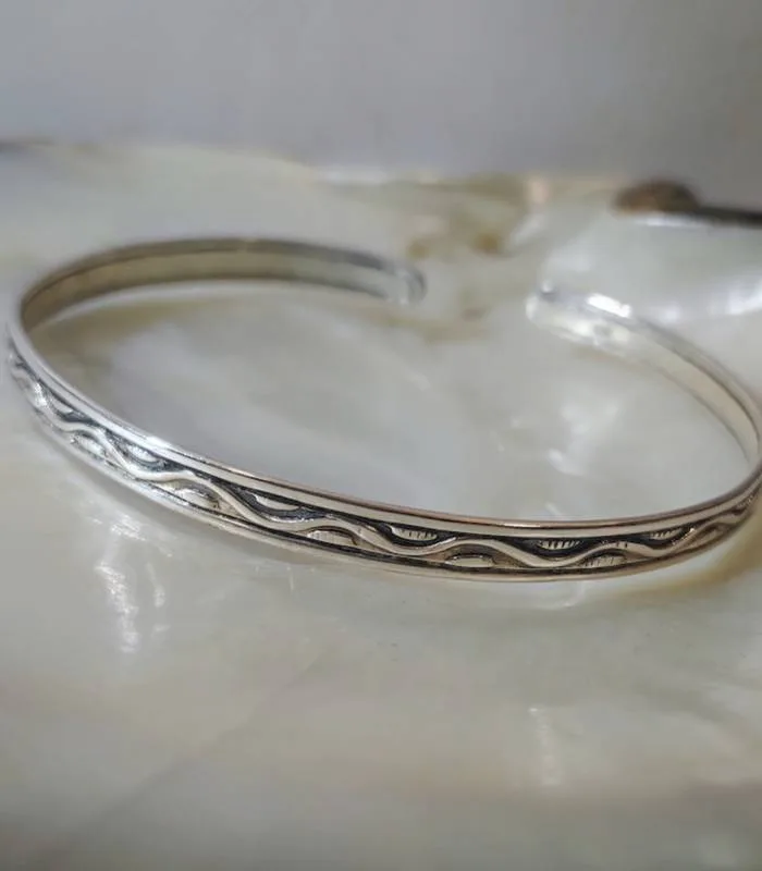 Bracelet jonc argent bijoux indiens