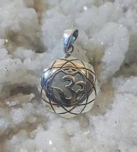 Pendentif argent aum bijou indien