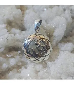 Pendentif argent aum bijou indien