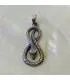 Pendentif argent bijoux ethnique serpent