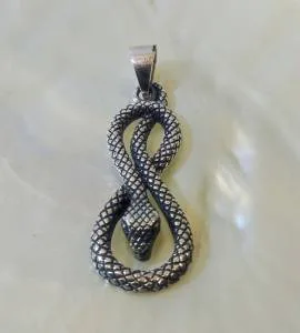 Pendentif argent bijoux ethnique serpent