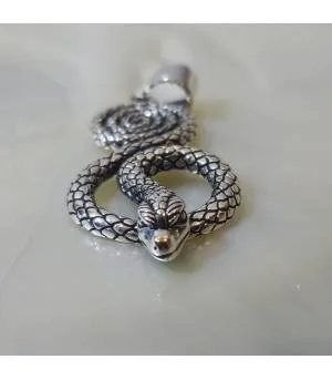 pendentif serpent en argent - Spiral Snake