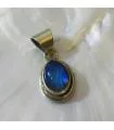 Pendentif labradorite bleue laiton