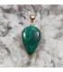 Pendentif malachite en laiton
