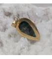 Pendentif malachite en laiton