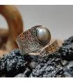 Bague argent ajustable perle d'eau douce