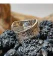 Bague argent ajustable perle d'eau douce