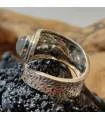 Bague ethnique argent labradorite verte