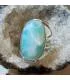 Bague ethnique argent larimar blue sky