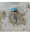 Bague ethnique argent larimar blue sky