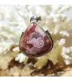 Pendentif crazy agate argent pierre naturelle