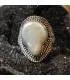Bague argent tribale nacre naturelle