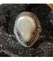 Bague argent tribale nacre naturelle
