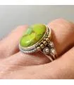 Bague ethnique argent turquoise Mohave