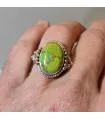 Bague ethnique argent turquoise Mohave
