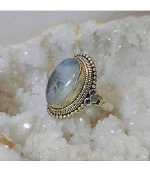 Bague Dhavalya – Argent 925 & Pierre de Lune