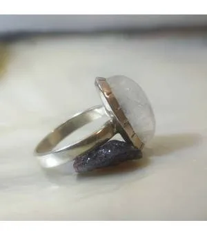 Bague Chandra Devi – Argent 925 & Pierre de lune