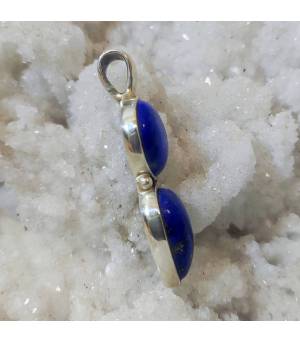 Pendentif artisanal ethnique argent et lapis lazuli
