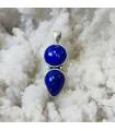 Pendentif artisanal ethnique argent et lapis lazuli