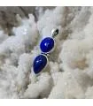 Pendentif artisanal ethnique argent et lapis lazuli