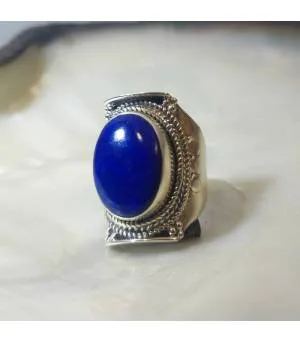 Bague Indrani – Argent 925 & Lapis-Lazuli