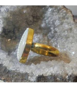 Bague ethnique laiton coquillage cauri