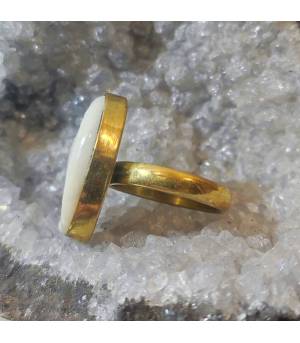 Bague ethnique laiton coquillage cauri