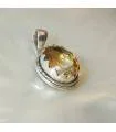 Pendentif argent citrine naturelle facettée