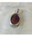 Pendentif pierre naturelle tourmaline en argent
