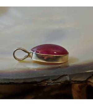 Pendentif pierre naturelle tourmaline en argent