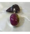 Pendentif pierre naturelle tourmaline en argent
