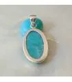 Pendentif indien argent pierre amazonite
