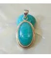 Pendentif indien argent pierre amazonite