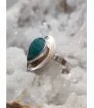 Bague argent émeraude pierre naturelle