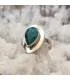 Bague argent émeraude pierre naturelle