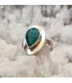 Bague argent émeraude pierre naturelle