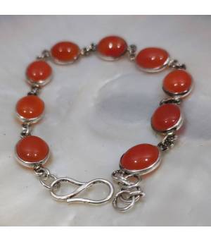 Bracelet argent bijou indien en cornaline