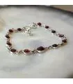 Bracelet artisanal indien en argent et grenat