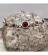 Bracelet artisanal indien en argent et grenat