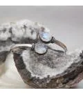 Bracelet argent duo de pierres de lune