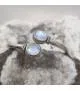 Bracelet argent duo de pierres de lune