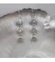 Boucles d'oreilles argent trio de pierres de lune