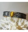 Bracelet argent protection tribale oeil de tigre