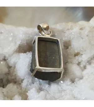 Pendentif Pyrite Brute sur Argent 925