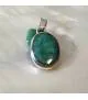 Pendentif artisanal argent et émeraude naturelle