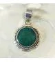 Pendentif ethnique artisanal indien pierre d'émeraude